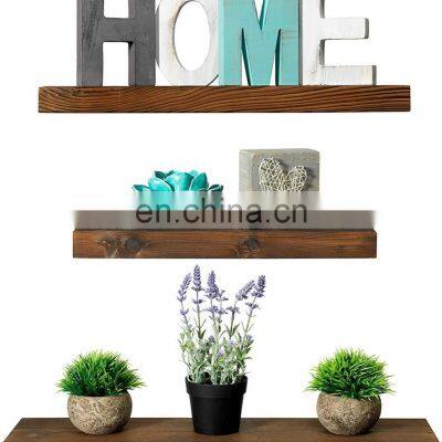 Rustic Farmhouse 3 Tier Floating Wood Shelf