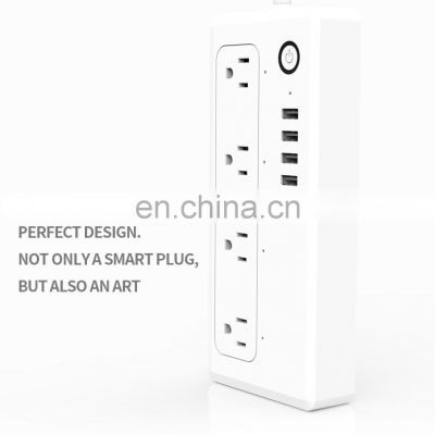 Custom Uk Power Strip  Usb Voice Control App Remote Control Surge Protector Extension Socket Overload Protection