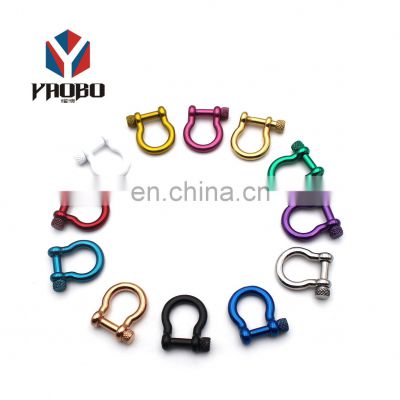 China Manufacture Screw Anchor Bow Shackle Rigging Hardware Fittings Metal M4 Stainless Steel Mini Shackle