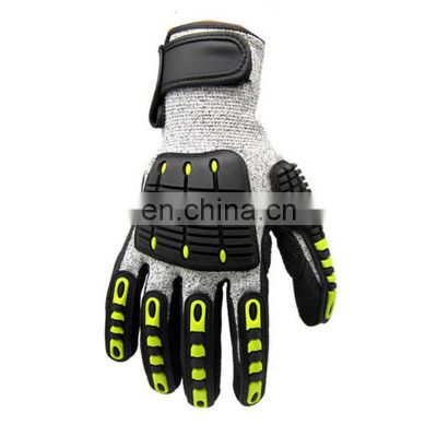 TPR Industrial Cut Resistant Level 5 Protective Guantes Hand Safety Handschuhe Mechanic Working Impact Gloves
