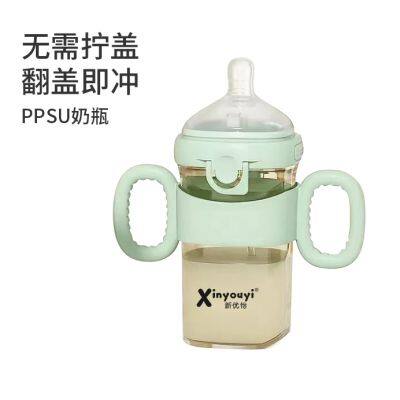 Flip top ppsu bottle babyOEM feeding quad tilt flip top bottle water bottle ppsu bottle mother and baby products bottle