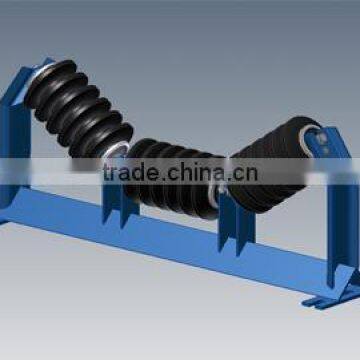 Shock absorber belt conveyor impact rubber roller for coal mining equipment