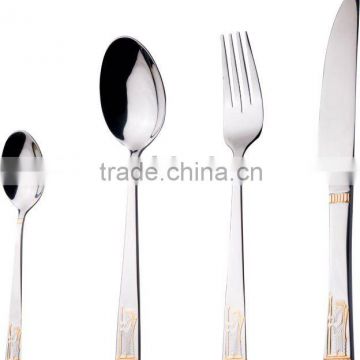 Gold-plated hotel flatware CT110