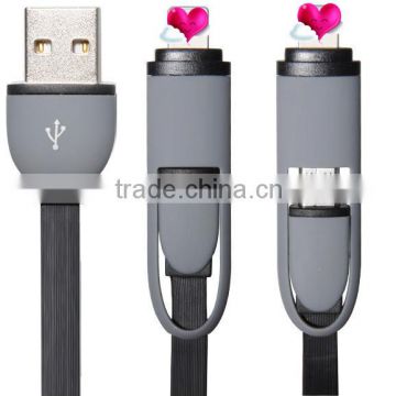 FOR wholesale two sided usb cable bracelet usb cable for iphone usb cable