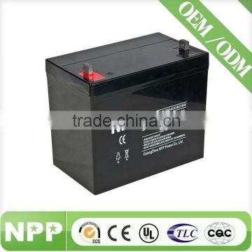 China factory long life12v50ah rechargeable battery maintenance free battery for solar