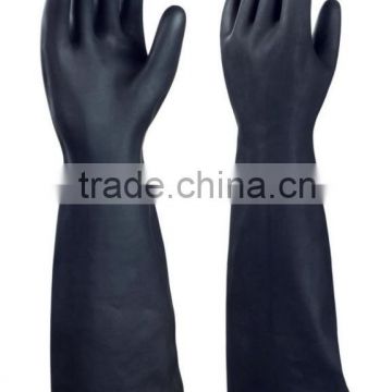 double-color long industrial rubber gloves