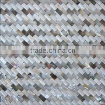 brick pattern blacklip sea shell mosaic mix convex Chinese freshwater mother of pearl mosaic panel