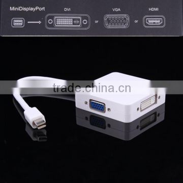 3 in 1 Mini Thunderbolt Display Port DP to HDMI DVI VGA Adapter cable for Apple for MacBook Pro Mac Air