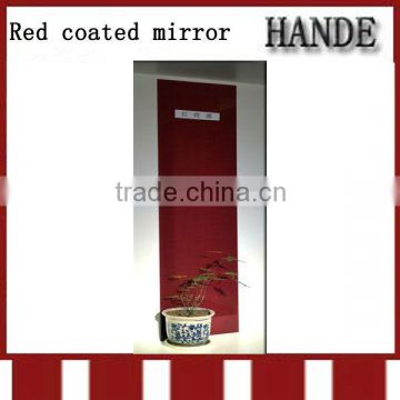 hande red color float glass mirror