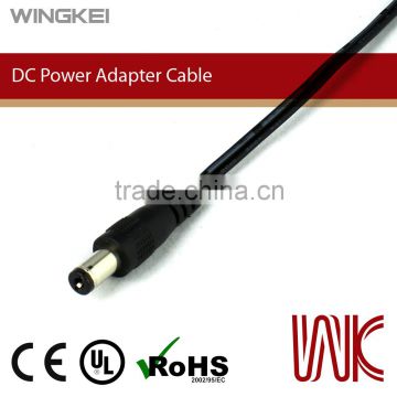 (WK-D001) Male to Male 2.1mm x 5.5mm Plug DC Power Adapter Cable/Cord ul 2468 24AWG/2C