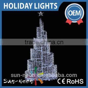 Led Spiral Tree White Outdoor Lighted Christmas Cone Trees Giant Christmas Tree With Top Star