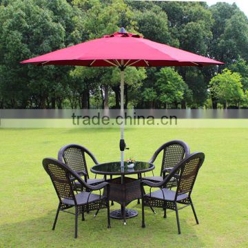 colorful garden bench with umbrella wood