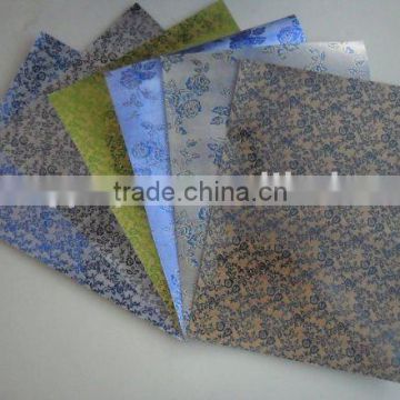 120g One side peony designed paper metallic gold paper , paper packaging
