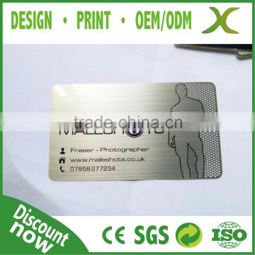 304 Stainless Steel metal membership card/ Noble Metal business card
