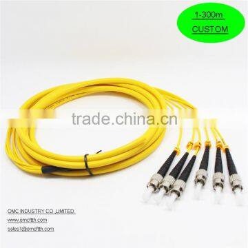 High quality China-made FC SM 8 core breakout Fiber optic pigtail