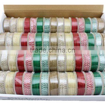 striped color cotton baker's twine for cup cake packing