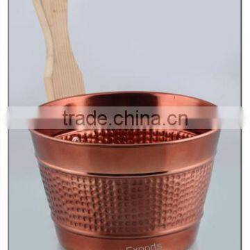 Copper Hammered Sauna Bucket