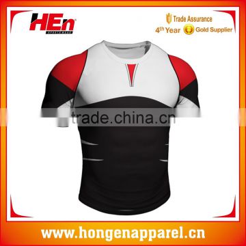 Hongen sports custom sublimated 100% polyester club rugby uniforms rugby shorts