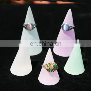 Colorful resin Jewelry Display Stand clear lucite Cone Shape ring holder