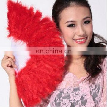 Wholesale multy colors latest high quality feather performance belly dance fan for women P-9020#