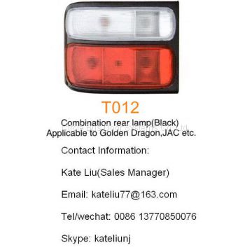Toyota coaster combination rear lamp(Black),applicable to Golden Dragon,JAC,etc(T012)