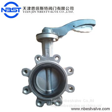 Chemical Processing Manual Butterfly Valve Stainless Seel Metal Seat LTD71XR-10R