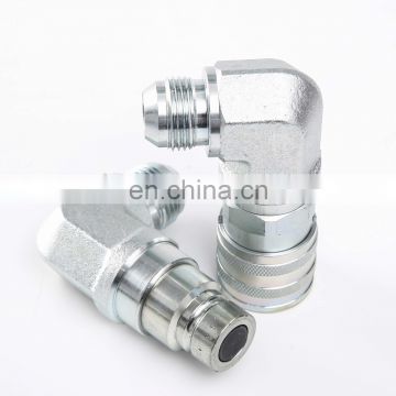 7246781 7246795 1/2 flat face quick release couplings 90 degree elbow couplings for skid steer loader