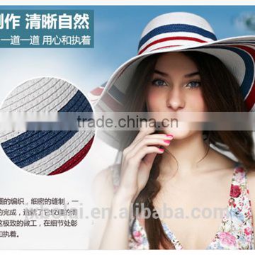 2016 Summer Promotional Spanish Straw Hat/Cap Wide Brim Beach Hat/Cap for Travel