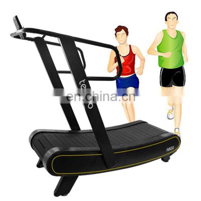 self-powered Curved treadmill & air runner easy transport exercise running machine  quiet gym fitness equipmentwithout motor