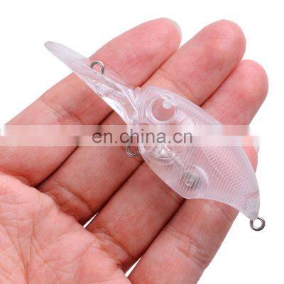 Amazon 7.7cm 10g Hard Plastic Fishing Bait Unpainted Long Tongue Fishing Crank Lures Blank