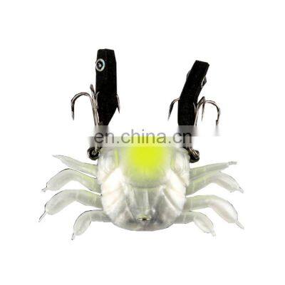 Lead-coated soft crab  Sea fishing lure   3D eyes crabs soft plastic bait