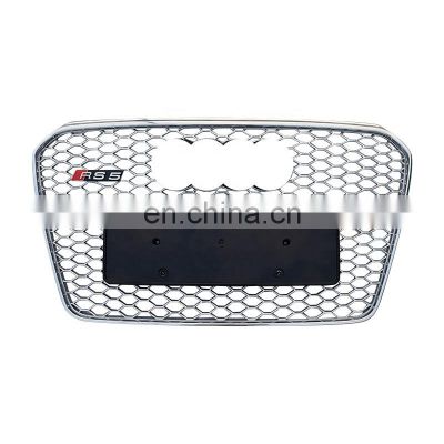 A5 modification grille change to RS5 style front bumper grill for Audi A5 center honeycomb grills RS style 2012-2016