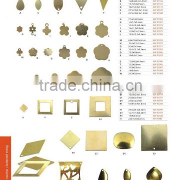 Brass metal sheet charms