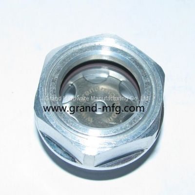 Liquid radiator cooling system Round aluminum sight glass (BSP G thread & Metric thread)