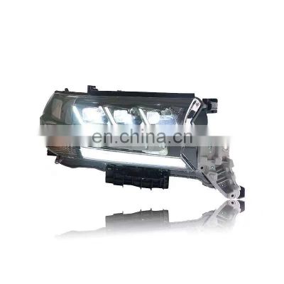 upgrade 3 lens full led headlamp headlight with dynamic for TOYOTA LAND CRUISER LC200 head lamp head light 2016-2019
