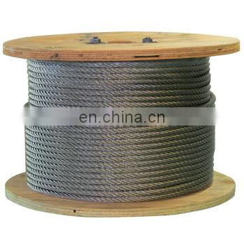 Galvanized Elevator 6x19 Stainless Steel Wire Rope For Sale
