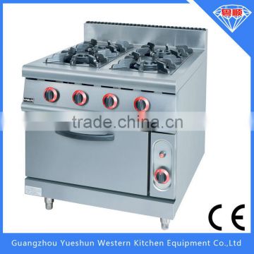 China factory direct selling gas range with 4 burner & electric oven