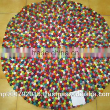 Multi-Color Round Rug