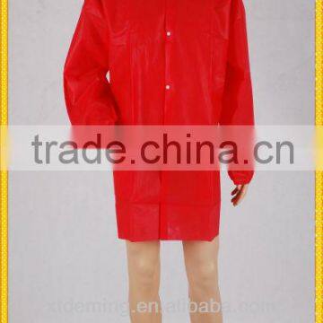Disposable non woven pp Visitor Coat /Lab Coat/ work wear with elastic cuff
