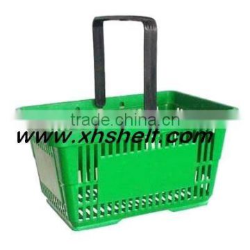 2016 Wholesale New Design Plastic Shopping Basket for Supermarket, plastic shopping hand basket