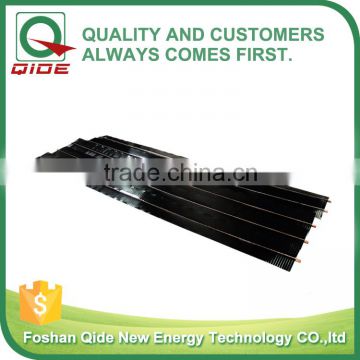 solar collector copper absorber fin with black chrome selective coating