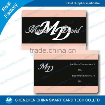 Hot sell high quality manufacturer PVC Gold or Silver Membership Gift Card Embosser