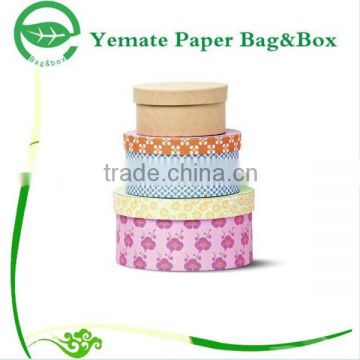 2015 new customized round design printed cylinder paper box, custom design box