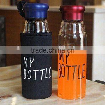 New style 360ML High Borosilicate Glass Water Bottle