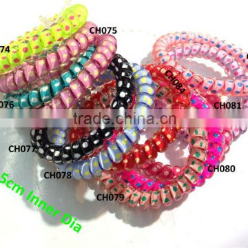 Telephone Wire Hair Ring Elastic Band Ponytail Holder