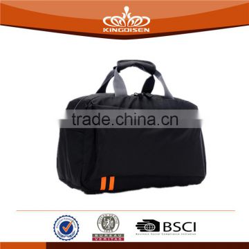 Unisex portable black nylon travel bag