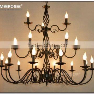 Wrought Iron Chandelier Lighting Modern Chandelier French Large Chandelier Black MD2562