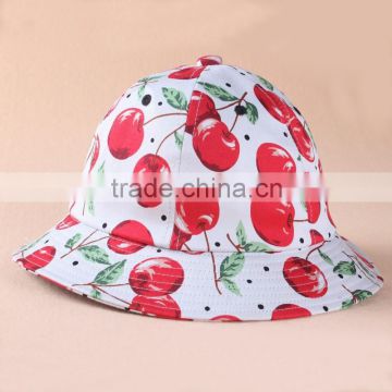 Cotton Bucket Hat Cheap Bucket Hat custom fruit printed hats