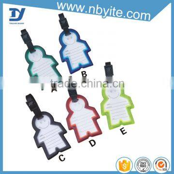 Hot selling new design excellence quality hard plastic luggage tag for travel and promotion