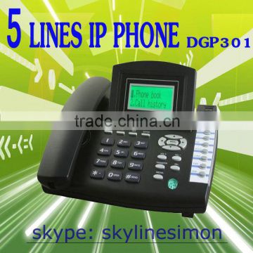 voip device 5 lines sip ip phone support ip pbx system